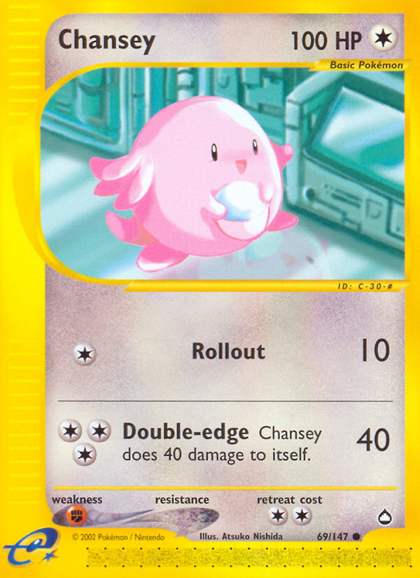 Chansey - Aquapolis - #69 - Pokemon TCG card