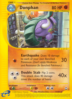 Donphan #7 Donphan - Aquapolis - #7 - Pokemon TCG card