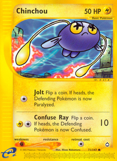 Chinchou #71 Chinchou - Aquapolis - #71 - Pokemon TCG card