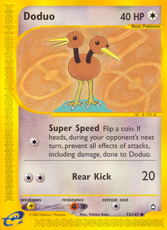 Doduo #73 Doduo - Aquapolis - #73 - Pokemon TCG card
