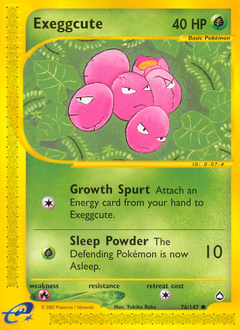 Exeggcute - Aquapolis - #76 - Pokemon TCG card