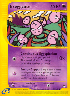 Exeggcute - Aquapolis - #77 - Pokemon TCG card