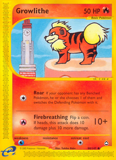 Growlithe - Aquapolis - #80 - Pokemon TCG card