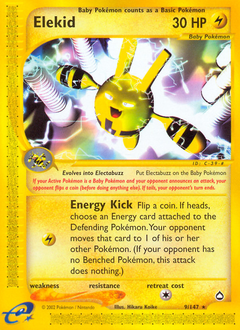 Elekid #9 Elekid - Aquapolis - #9 - Pokemon TCG card