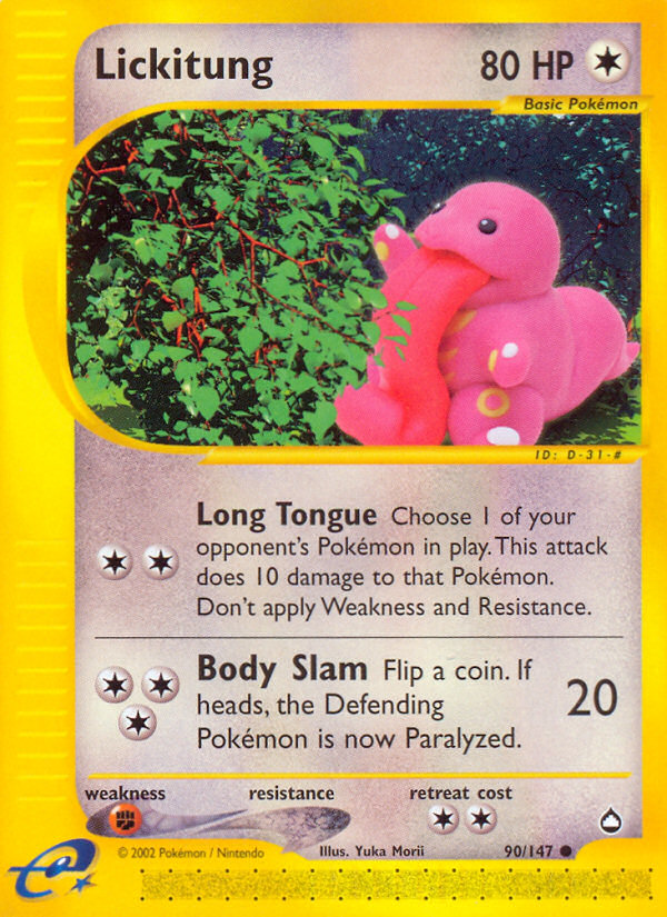 Lickitung - Aquapolis - #90 - Pokemon TCG card