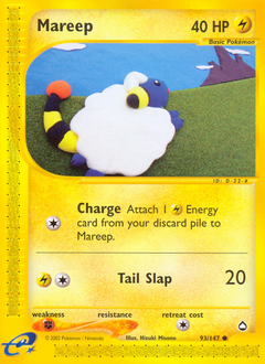 Mareep #93 Mareep - Aquapolis - #93 - Pokemon TCG card