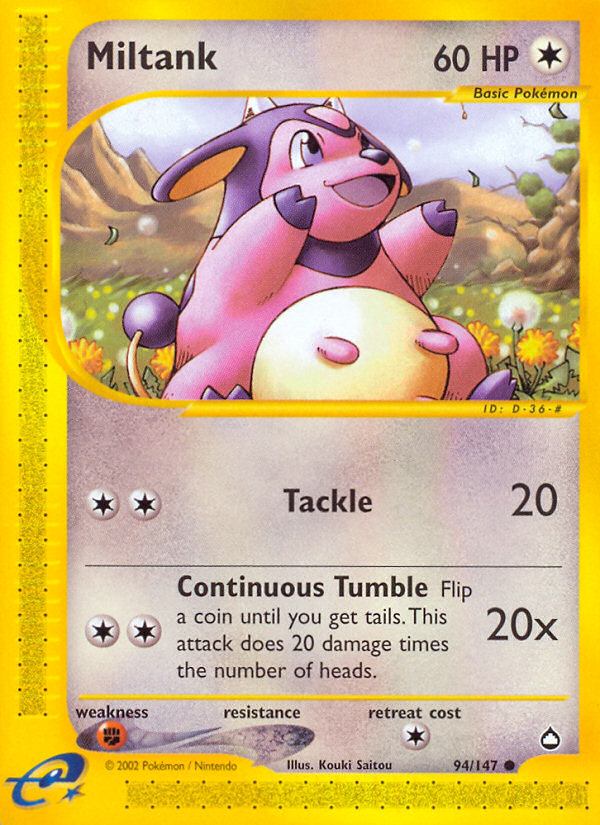 Miltank - Aquapolis - #94 - Pokemon TCG card