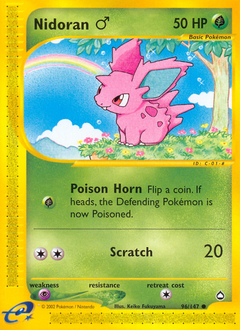 Nidoran ♂ #96 Nidoran ♂ - Aquapolis - #96 - Pokemon TCG card