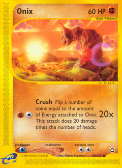 Onix - Aquapolis - #98 - Pokemon TCG card