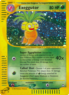 Exeggutor - Aquapolis - #H10 - Pokemon TCG card