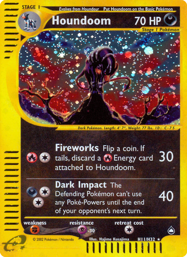 Houndoom - Aquapolis - #H11 - Pokemon TCG card