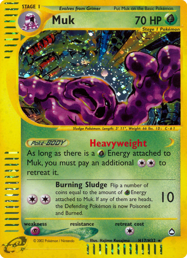 Muk - Aquapolis - #H17 - Pokemon TCG card