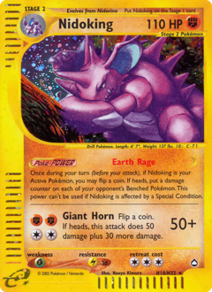 Nidoking - Aquapolis - #H18 - Pokemon TCG card
