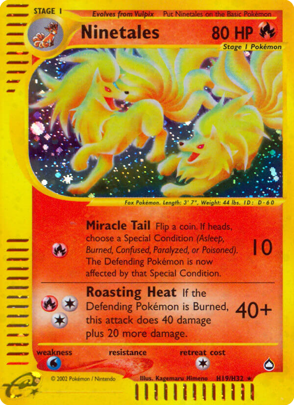 Ninetales - Aquapolis - #H19 - Pokemon TCG card