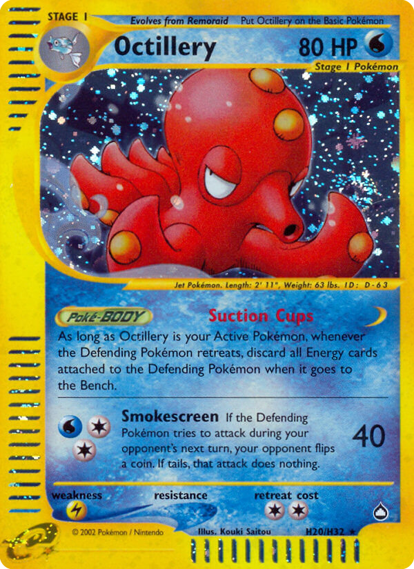 Octillery - Aquapolis - #H20 - Pokemon TCG card