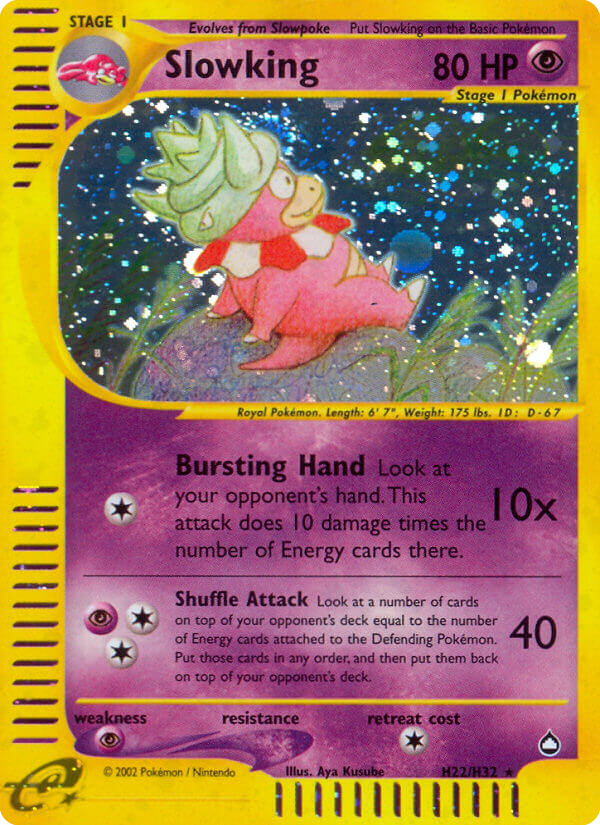 Slowking - Aquapolis - #H22 - Pokemon TCG card