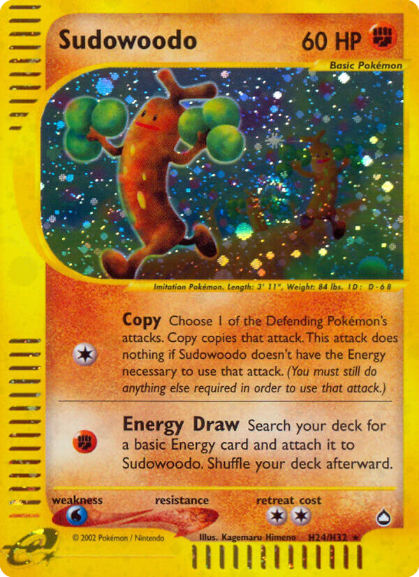 Sudowoodo - Aquapolis - #H24 - Pokemon TCG card