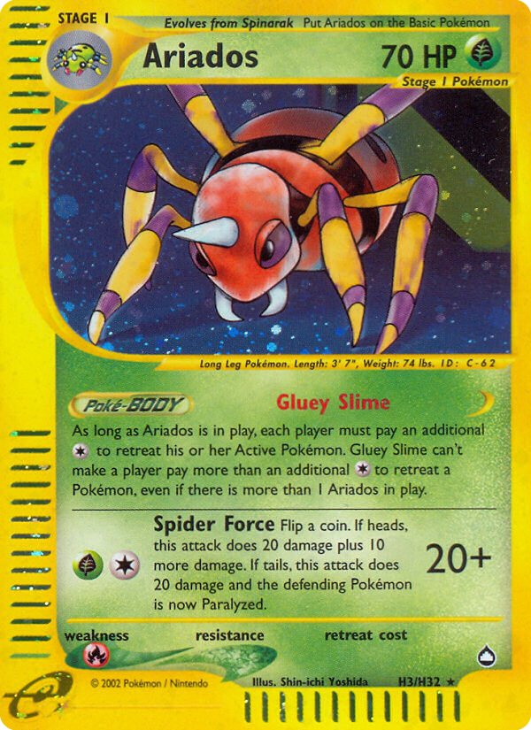 Ariados - Aquapolis - #H3 - Pokemon TCG card