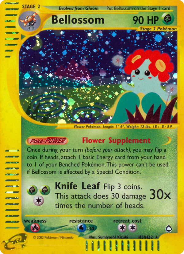Bellossom - Aquapolis - #H5 - Pokemon TCG card