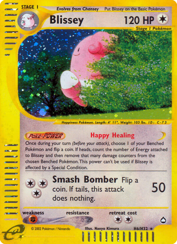 Blissey - Aquapolis - #H6 - Pokemon TCG card