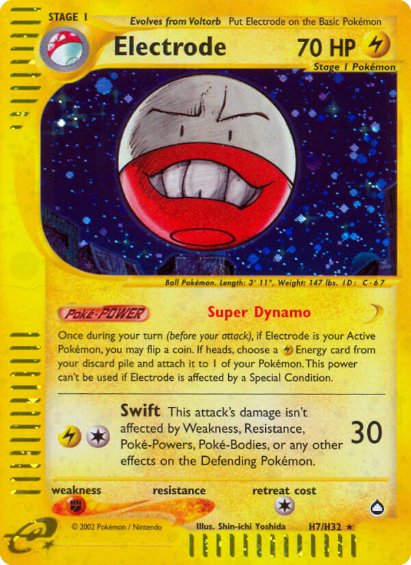 Electrode - Aquapolis - #H7 - Pokemon TCG card