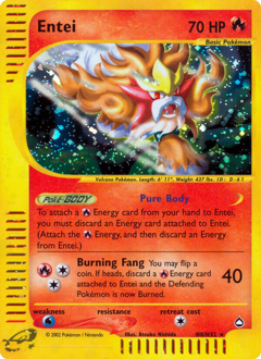 Entei #H8 Entei - Aquapolis - #H8 - Pokemon TCG card
