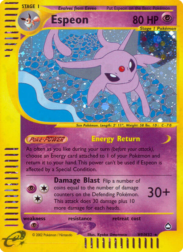 Espeon - Aquapolis - #H9 - Pokemon TCG card