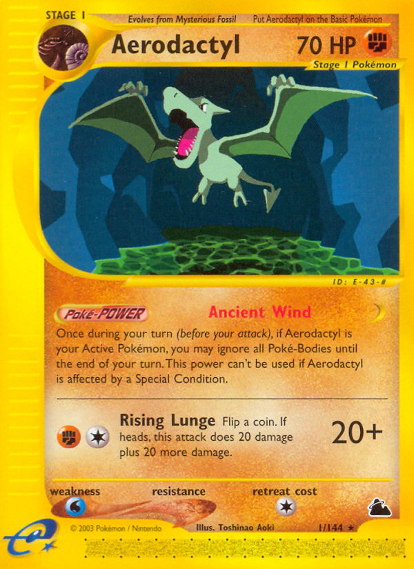 Aerodactyl - Skyridge - #1 - Pokemon TCG card