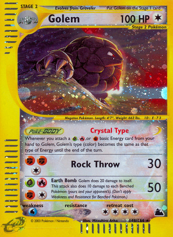 Golem - Skyridge - #148 - Pokemon TCG card