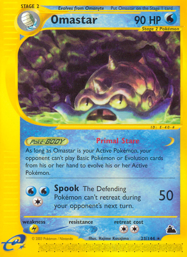 Omastar - Skyridge - #23 - Pokemon TCG card