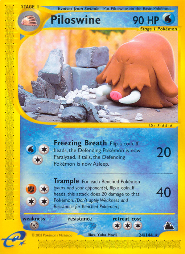 Piloswine - Skyridge - #24 - Pokemon TCG card
