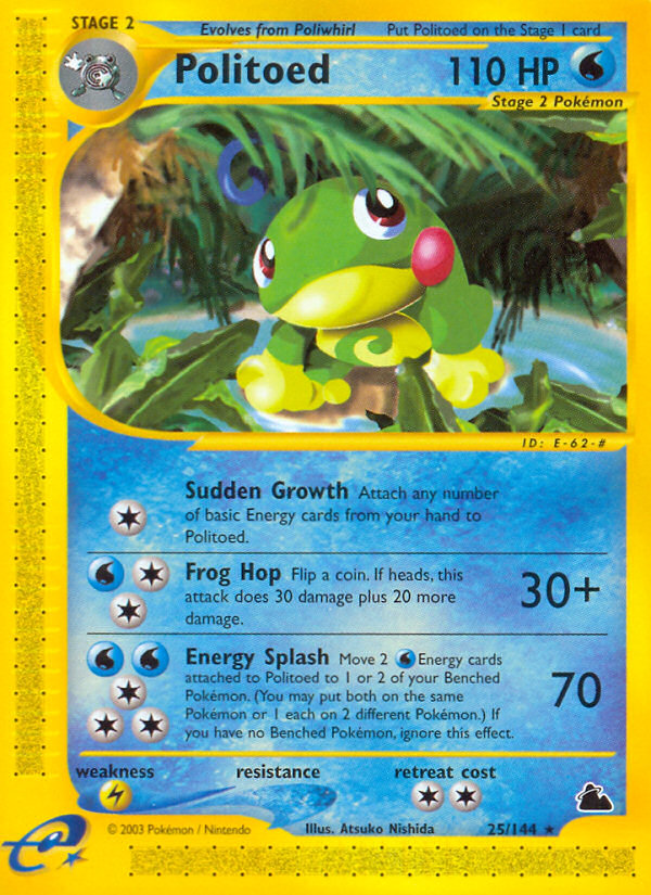 Politoed - Skyridge - #25 - Pokemon TCG card