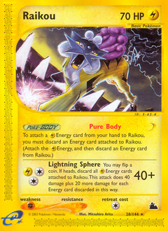 Raikou #28 Raikou - Skyridge - #28 - Pokemon TCG card