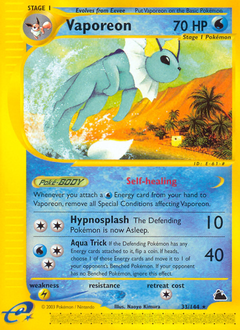 Vaporeon #33 Vaporeon - Skyridge - #33 - Pokemon TCG card