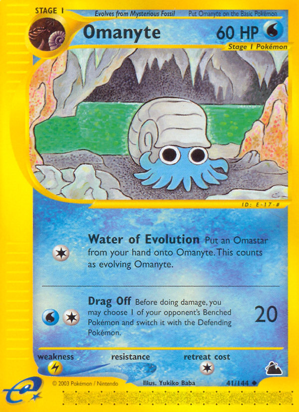Omanyte - Skyridge - #41 - Pokemon TCG card