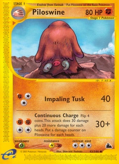 Piloswine #43 Piloswine - Skyridge - #43 - Pokemon TCG card