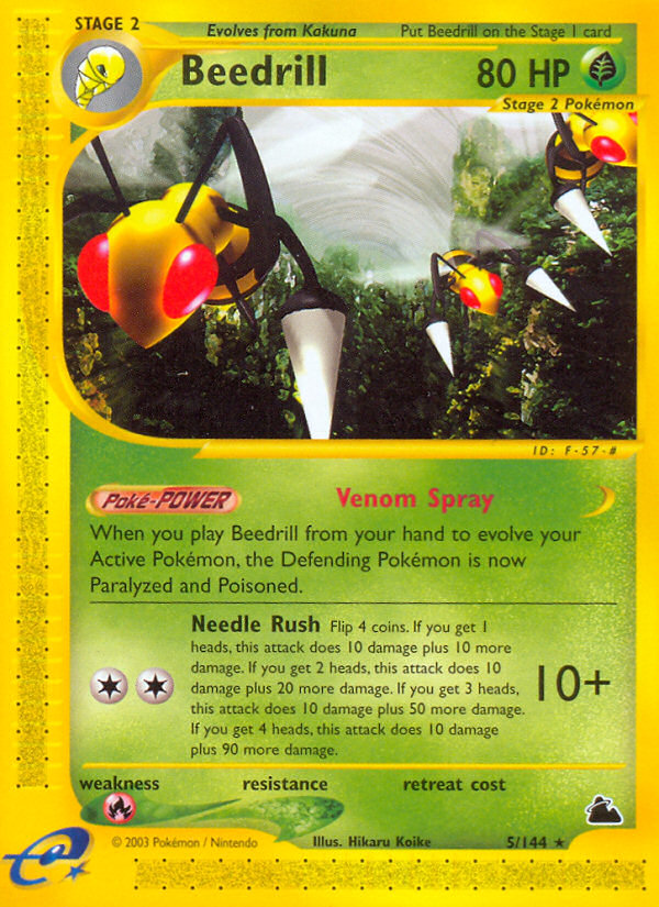 Beedrill - Skyridge - #5 - Pokemon TCG card