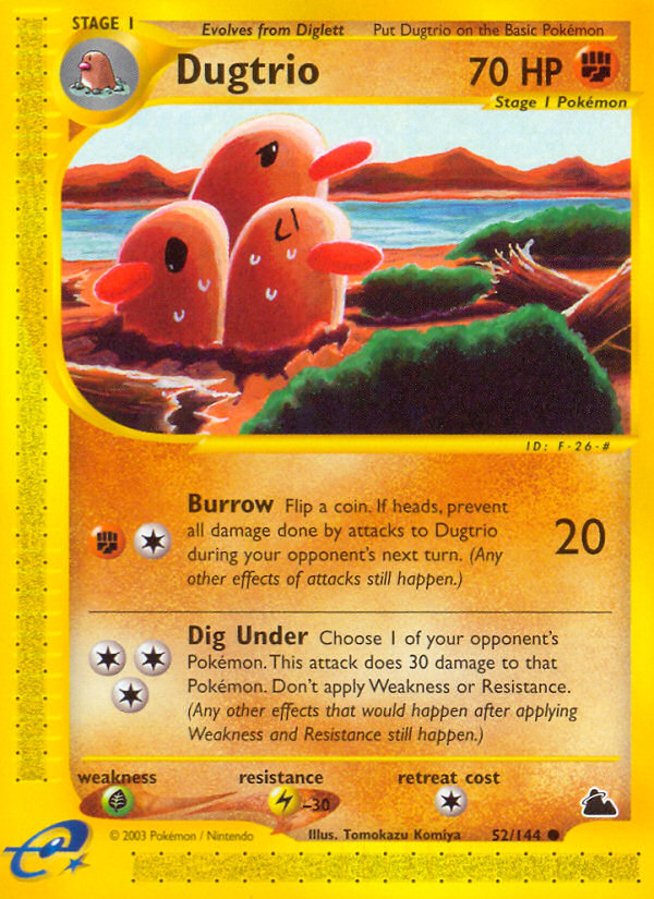 Dugtrio - Skyridge - #52 - Pokemon TCG card