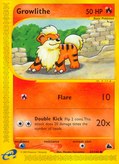 Growlithe - Skyridge - #62 - Pokemon TCG card
