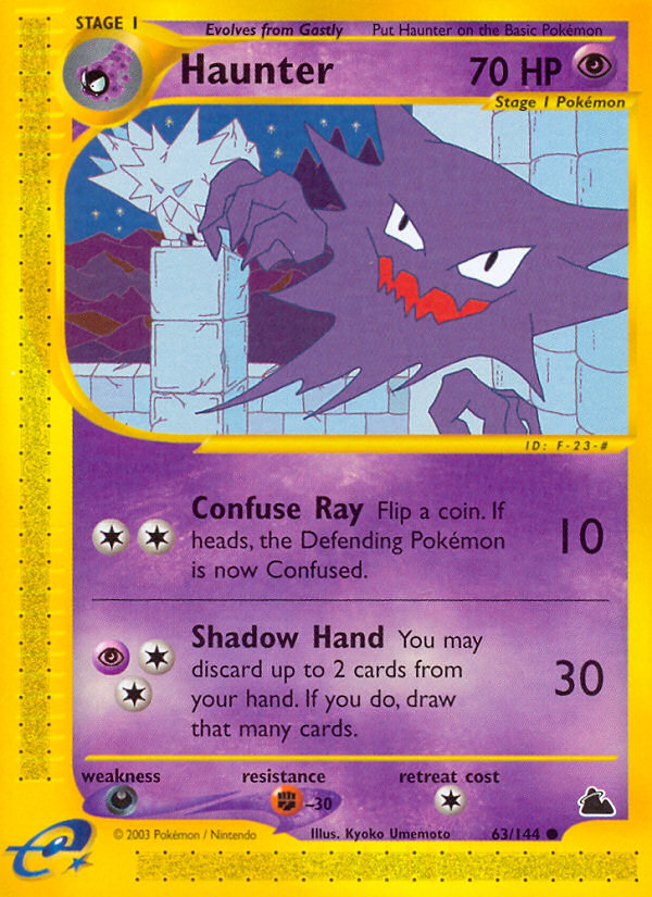 Haunter - Skyridge - #63 - Pokemon TCG card