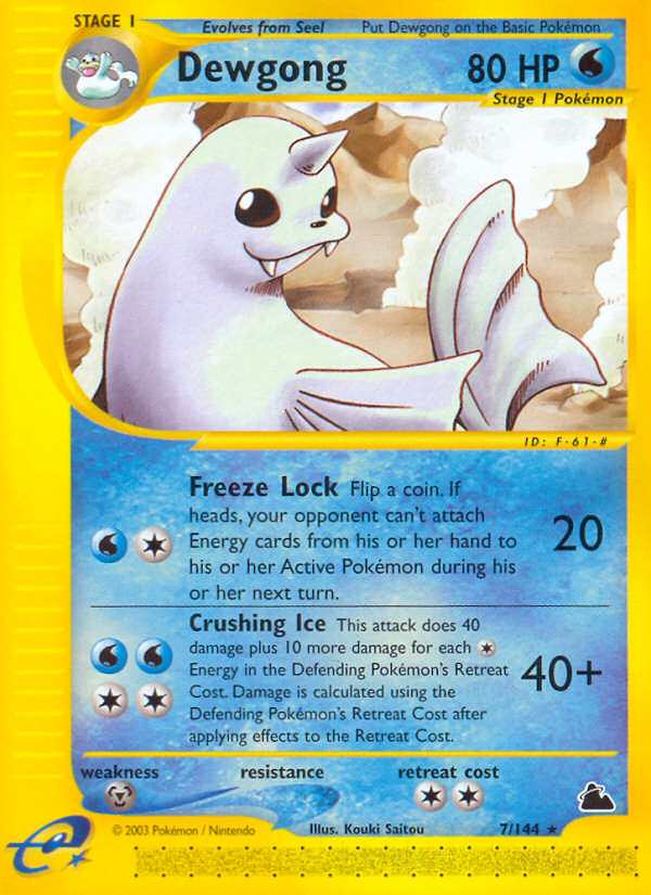 Dewgong - Skyridge - #7 - Pokemon TCG card