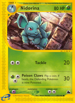 Nidorina - Skyridge - #83 - Pokemon TCG card