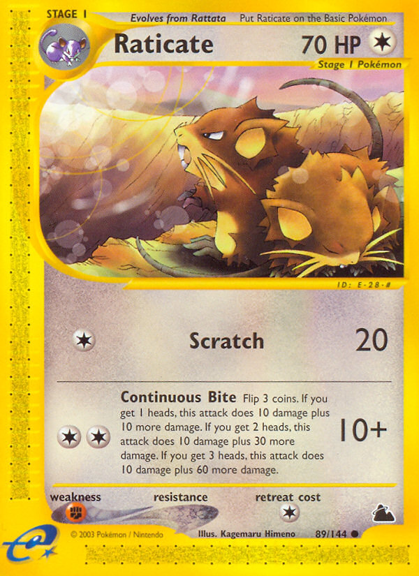 Raticate - Skyridge - #89 - Pokemon TCG card