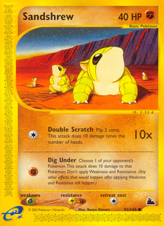 Sandshrew #92 Sandshrew - Skyridge - #92 - Pokemon TCG card