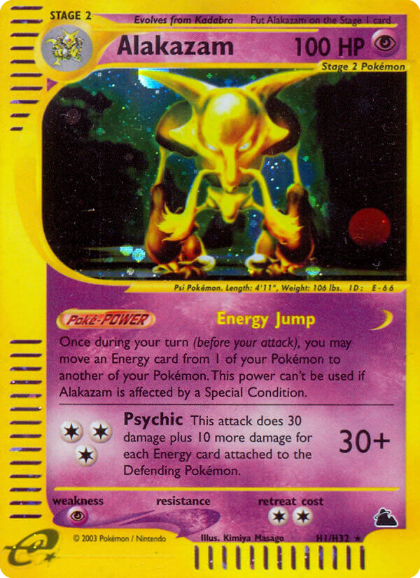 Alakazam - Skyridge - #H1 - Pokemon TCG card