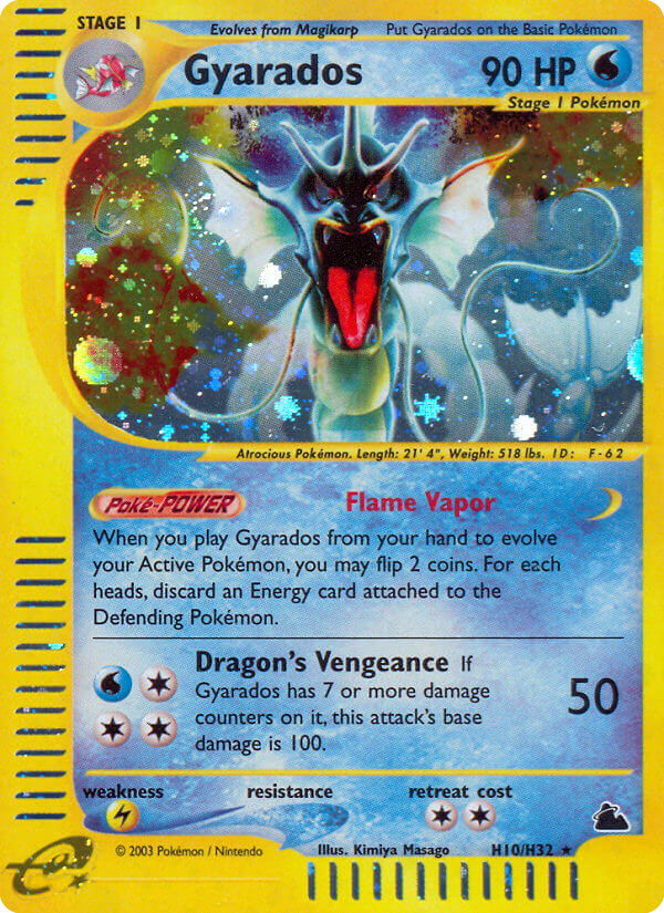 Gyarados - Skyridge - #H10 - Pokemon TCG card