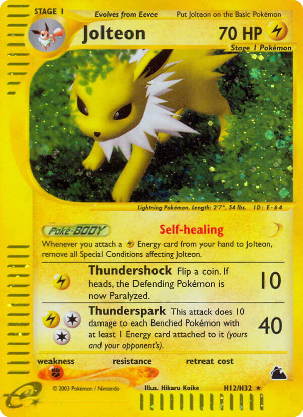 Jolteon - Skyridge - #H12 - Pokemon TCG card