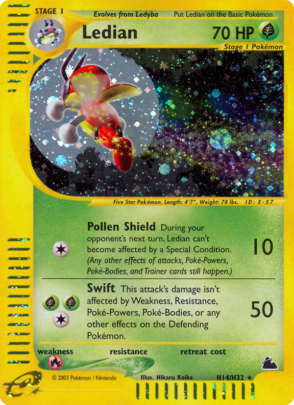 Ledian - Skyridge - #H14 - Pokemon TCG card