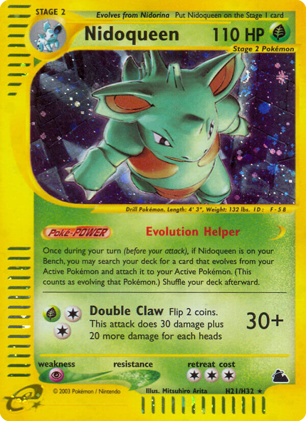 Nidoqueen - Skyridge - #H21 - Pokemon TCG card