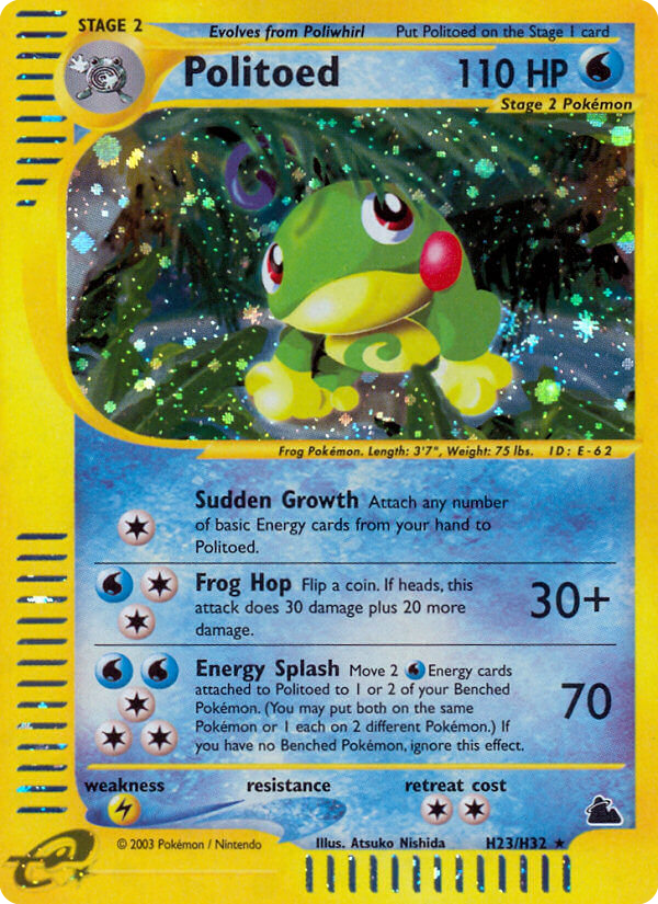 Politoed - Skyridge - #H23 - Pokemon TCG card